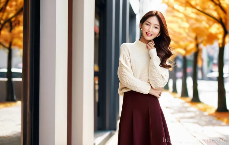 여성용 롱스커트 코디법 - A beautiful Japanese woman in her late 20s to early 30s, dressed in a vibrant, lightweight long skir...