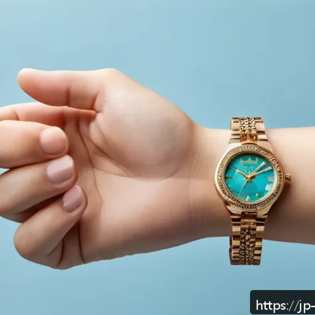 여성용 가죽 벨트 추천 - A stylish close-up shot of a wrist adorned with a delicate, thin